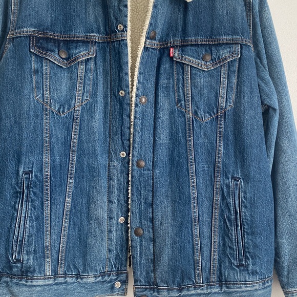 Levi’s Original Relaxed Fit Sherpa Trucker Jacket Size XXL - Picture 4 of 8